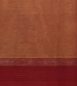 Pure Kovai Cotton Saree In Dual Brown With Horizontal Stripe Motifs