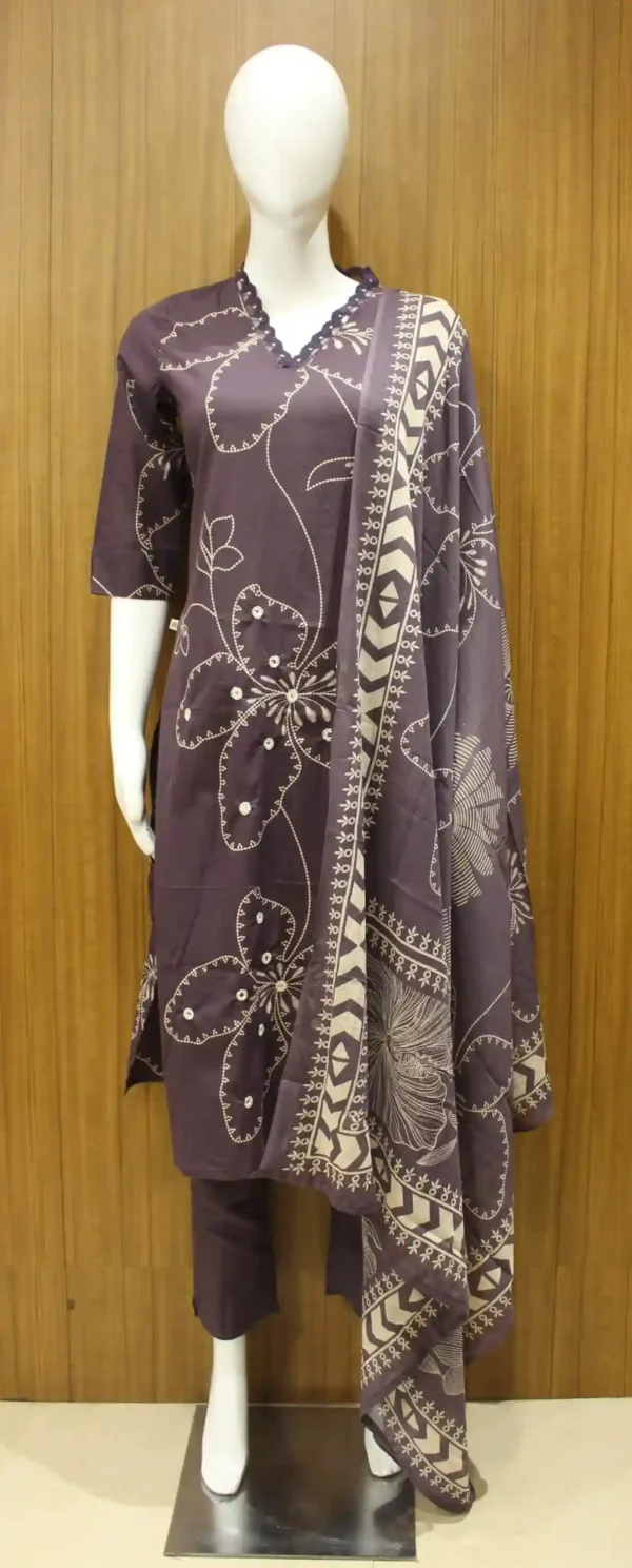 Purple Floral Salwar Suit