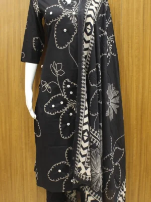 Black Floral Salwar Suit
