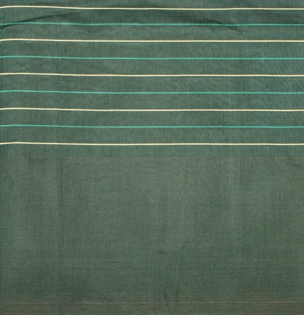 Teal Green Kovai Cotton Saree In Thilagam Motif