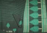 Teal Green Kovai Cotton Saree In Thilagam Motif