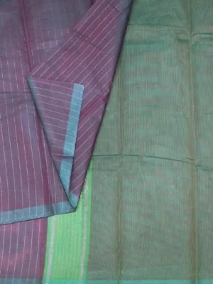 Dual Purple Kovai Cotton Saree In Close Up