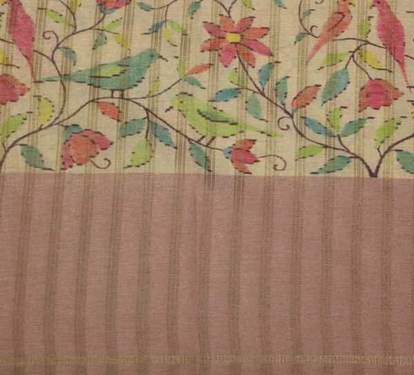 Dusty Mauve Pink Semi Tussar Saree