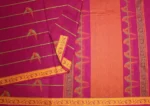 Rani Pink Kovai Cotton Saree with Parrot Motifs