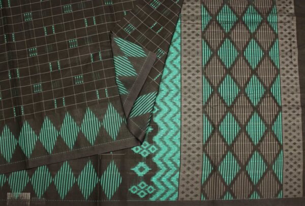 Black Ikat Kovai Cotton Saree
