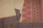 Beige Checks Kovai Cotton Saree
