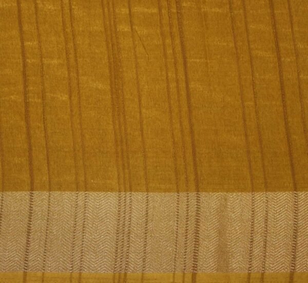 Mustard Yellow Semi Dola Silk Saree
