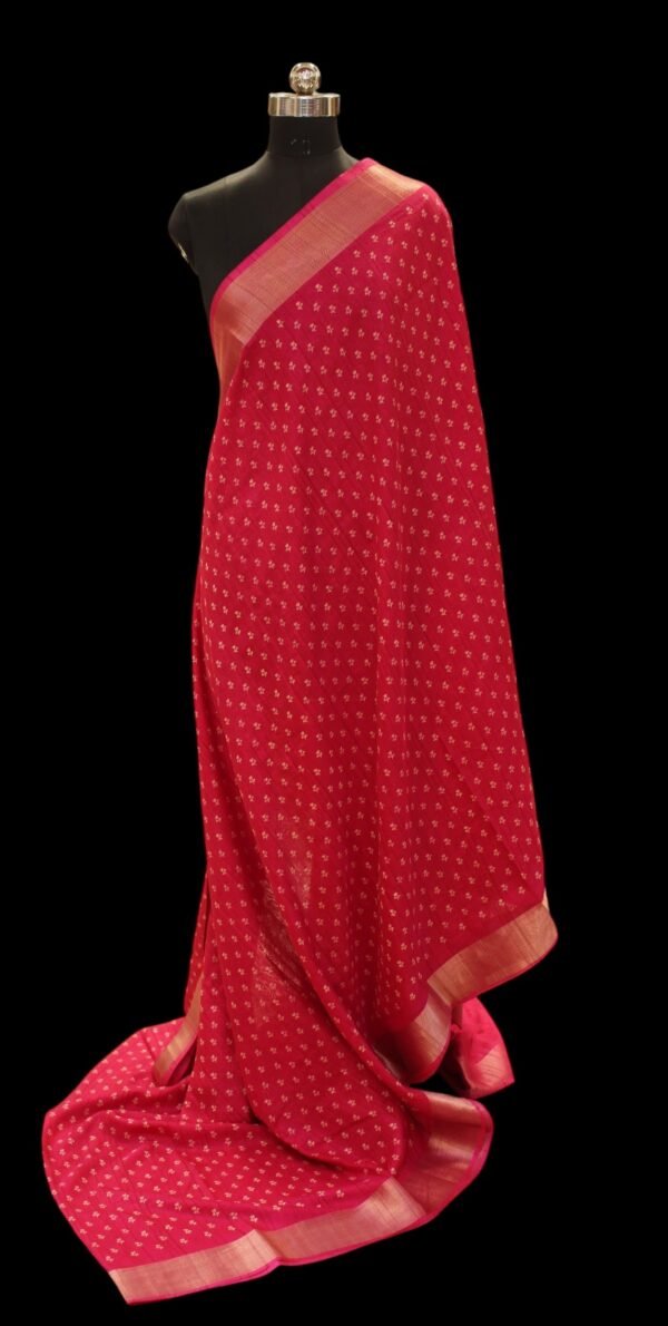 Rani Pink Semi Dola Silk Saree