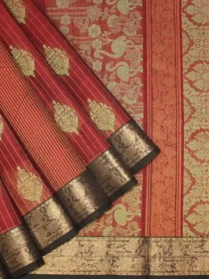 Maroon Checks Kovai Cotton Saree