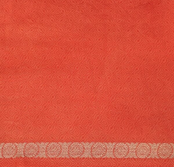 Pure Vermilion Chanderi Cotton Saree