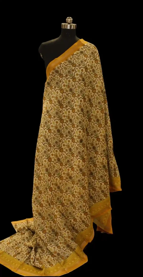 Pure Ivory Chanderi Cotton Saree