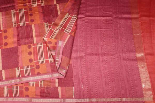 Pure Pink Chanderi Cotton Saree