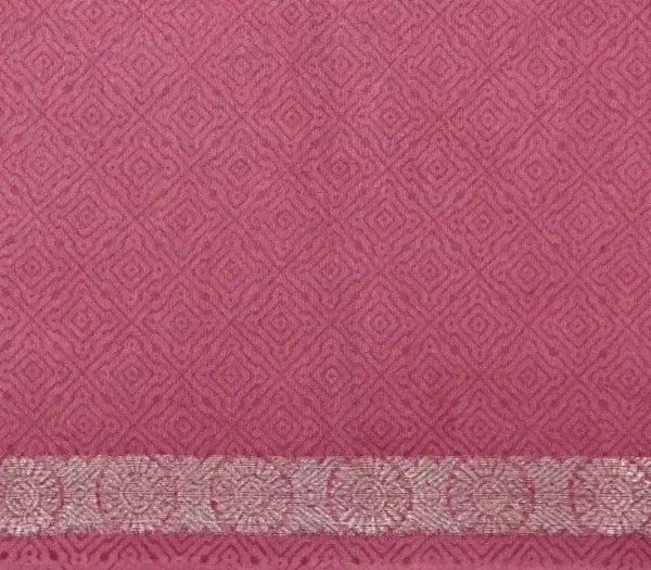 Pure Pink Chanderi Cotton Saree