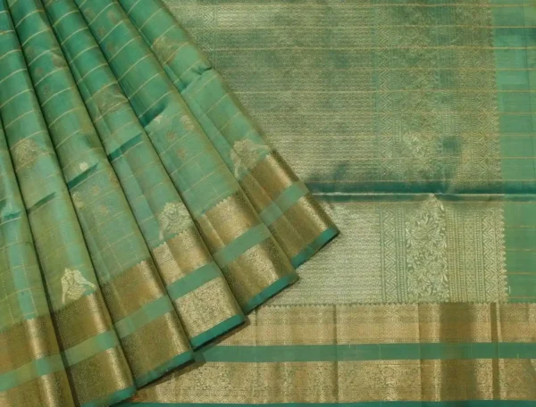 Handloom Sea Green Soft Silk Saree