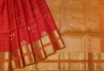 Dark Red Handloom Soft Silk Saree