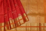 Dark Red Handloom Soft Silk Saree