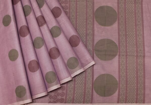 Lavender Handloom Kovai Cotton Saree