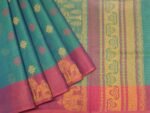 Peacock Green Kovai Cotton Saree
