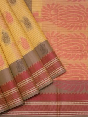 Light Yellow Kovai Cotton Saree