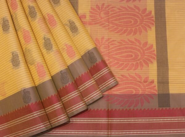 Light Yellow Kovai Cotton Saree