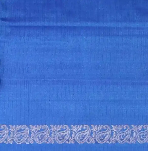 Signature Peacock Blue Soft Silk Saree