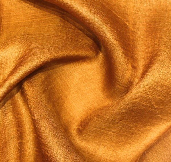 Mustard Gold Pure Tussar Silk Saree