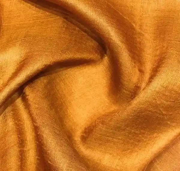 Mustard Gold Pure Tussar Silk Saree