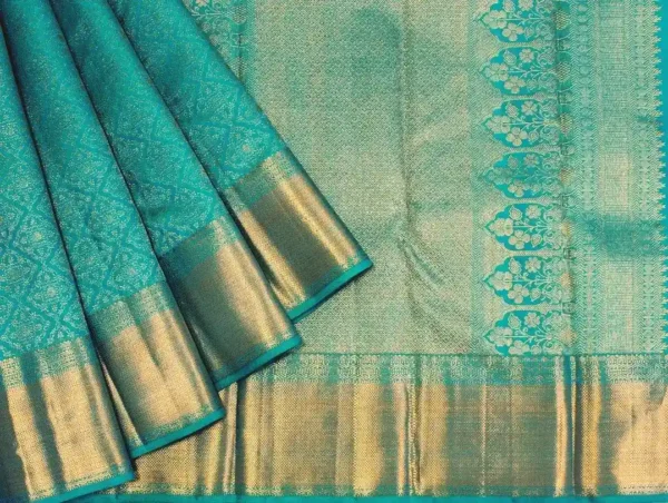 Kanchivaram Silk Saree In Self Color Shade With Zari Border