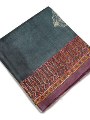 Pure Tussar Silk in Dark Gray