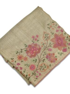 Pure Tussar Saree with Embroidery