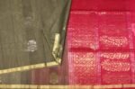 Khaki Green Handloom Pure Silk Cotton Saree