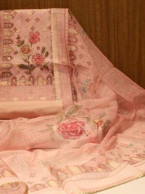 Kota Salwar Material In Peach Shade