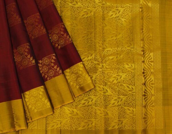 Pavithram Soft Silk Saree in Deep Maroon Shades