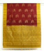 Pavithram Soft Silk Saree in Deep Maroon Shades