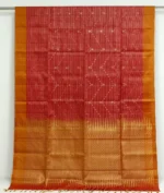Handloom Red Pure Soft Silk Saree with Vairaoosi Patterns