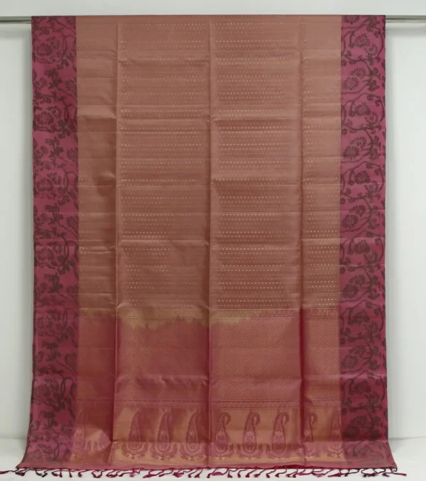 Onion Pink Handloom Soft Silk Saree