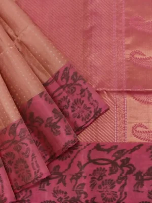 Onion Pink Handloom Soft Silk Saree