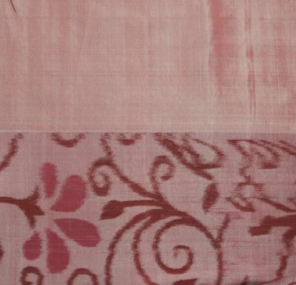 Pink Soft Silk Saree Golden Zari Polka Dots