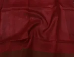 Pure Tussar Silk Saree In Floral Print Pink Border
