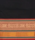 Black Kanchi Chettinad Cotton Saree
