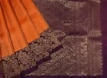 Rust Orange Pavithram Soft Silk Saree