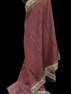 Mauve Pink Semi Tussar Saree