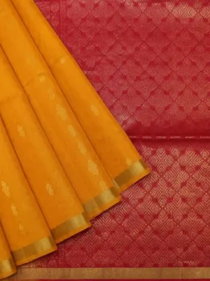 Mustard Yellow Pure Silk Cotton Saree