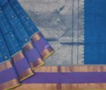 Narayanpet Saree In Mid Blue With Retta Pet Border