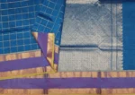 Narayanpet Saree In Mid Blue With Retta Pet Border