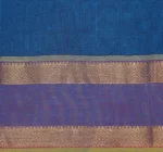 Narayanpet Saree In Mid Blue With Retta Pet Border