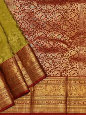 Pavithram Soft Silk Saree Tea Green