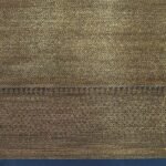Slate Blue Chanderi Cotton Saree with Checks & Zari Buttas