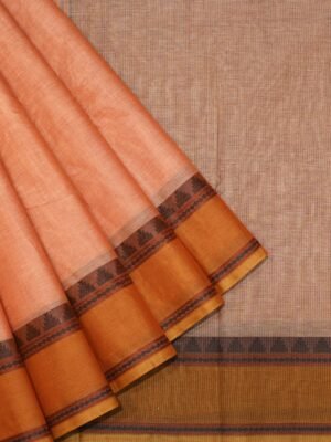 Pastel Orange Kovai Cotton Saree