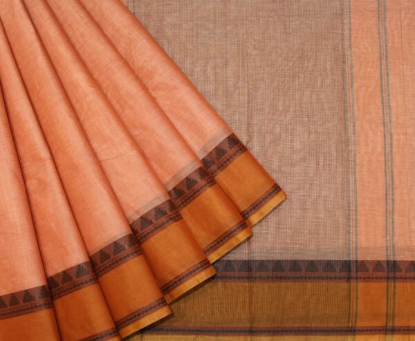 Pastel Orange Kovai Cotton Saree